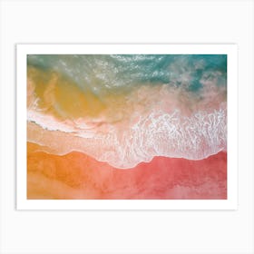 Aerial coastline 1 Art Print