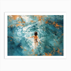 Swimming In The Ocean Art Print