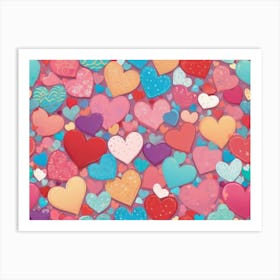 Hearts 2 Art Print