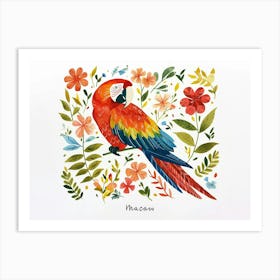 Little Floral Macaw 1 Poster Art Print