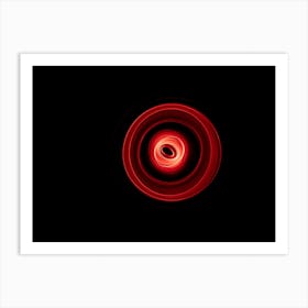 Glowing Abstract Curved Red Lines 1 Art Print