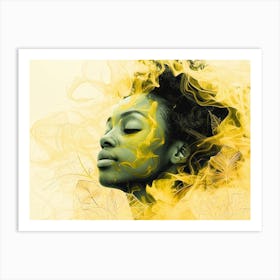 Belle Beauty - Yellow Serene Art Print