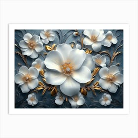 White Flowers 2 Art Print