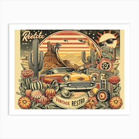 Vintage Retro Art Print