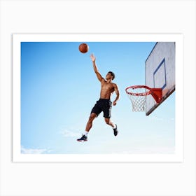 Young Shot Competition Play Board Urban Action Man Court Training Fitness Basket Abdomin (14) Art Print