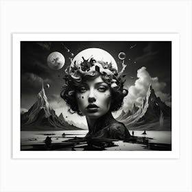 Surreal woman Art Print