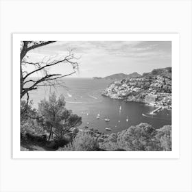 Port de Andratx Mallorca Baleares, with marina port, Spain Art Print