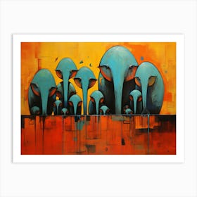 Elephants Art Print