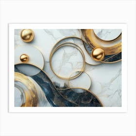 Gold And Marble Art Print