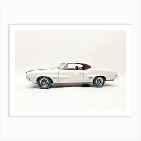 Toy Car 67 Pontiac Gto White Art Print