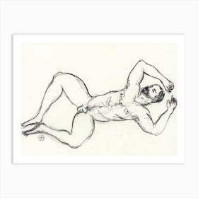 Nude Drawing homoerotic male nude man erotic gay art 2 Art Print