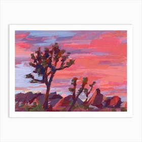 Joshua Tree Sunset Art Print