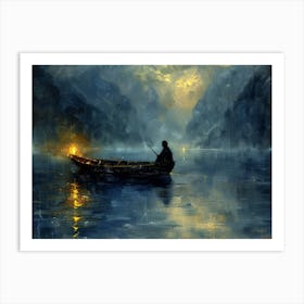 Man In A Boat 1 Art Print