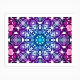 Abstraction Purple Mandala Art Print