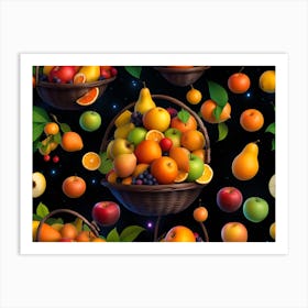 Fruit Baskets 1 Art Print