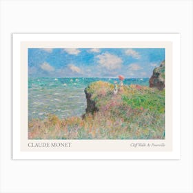 Cliff Walk At Pourville, Claude Monet Poster Art Print