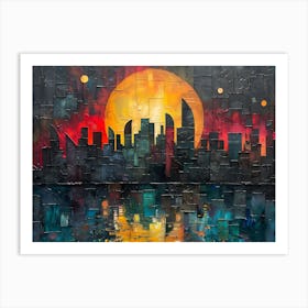 Sydney Cityscape, Cubism Art Print