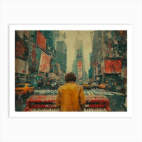 Urban Rhapsody: Collage Narratives of New York Life. New York City 2 Art Print