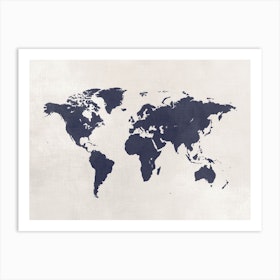 World Map No 24 Art Print