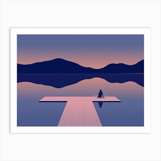 A Glassy Lake 1 Art Print