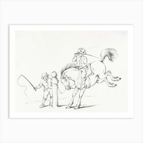 Taming A Horse 1, Jean Bernard Art Print