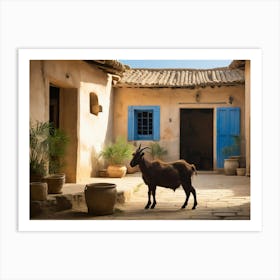 Goat In A Courtyard 1 Art Print