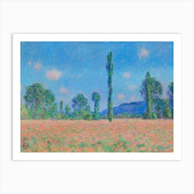 Poppy Field, Giverny (1890–1891), Claude Monet Art Print