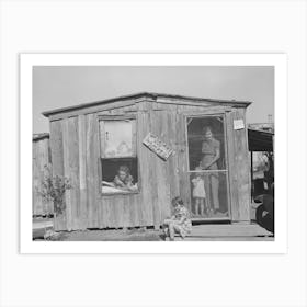 Home And Family Of Oil Field Roustabout, Oklahoma City, Oklahoma,During Periods Of Unemployment The Woman Art Print