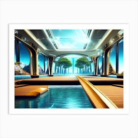 Futuristic Interior 2 Art Print