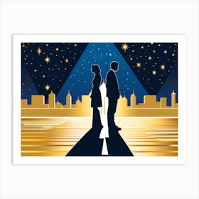 Christmas Night 6 vector art 1 Art Print