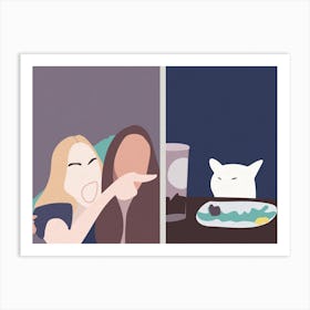 Taylor And Smudge The Cat Meme  Art Print