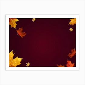 Autumnal Gradient Splash Transitioning From Warm Russet To Deep Burgundy Celebrating Thanksgiving (1) 2 Art Print