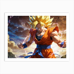 Dragon Ball Z Wallpaper 88 Art Print