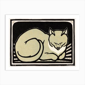 Sleeping Cat, Julie De Graag Art Print