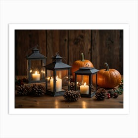 Autumn Lanterns Art Print