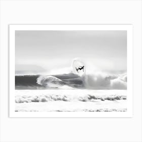 Black And White Surfer 1 Art Print