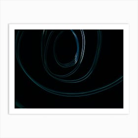 Glowing Abstract Curved Lines 5 Art Print