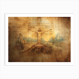 Contemporary Artwork Inspired By Leonardo Da Vinci 3 Art Print