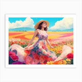 Flower Field Art Print