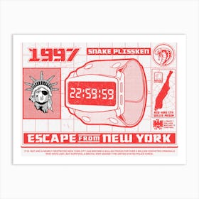 Escape From New York 1997 Art Print
