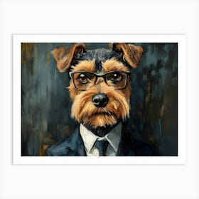 This Airedale Is All Business 1 Art Print