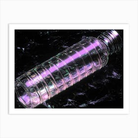 Bottle With Purple Light Art Print