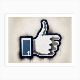 Facebook Like Art Print