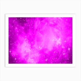 Magenta Galaxy Space Background Art Print