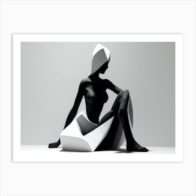 Woman Sitting On A Chair Art Print