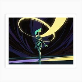 Alien In Space Art Print