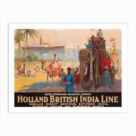 India, Vintage Travel Poster Art Print