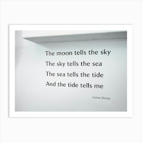 Moon Tells The Sky Art Print