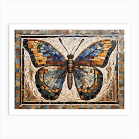 Roman Mosaic Butterfly I Art Print