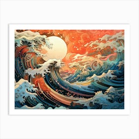 Great Wave Off Kanagawa 11 Póster